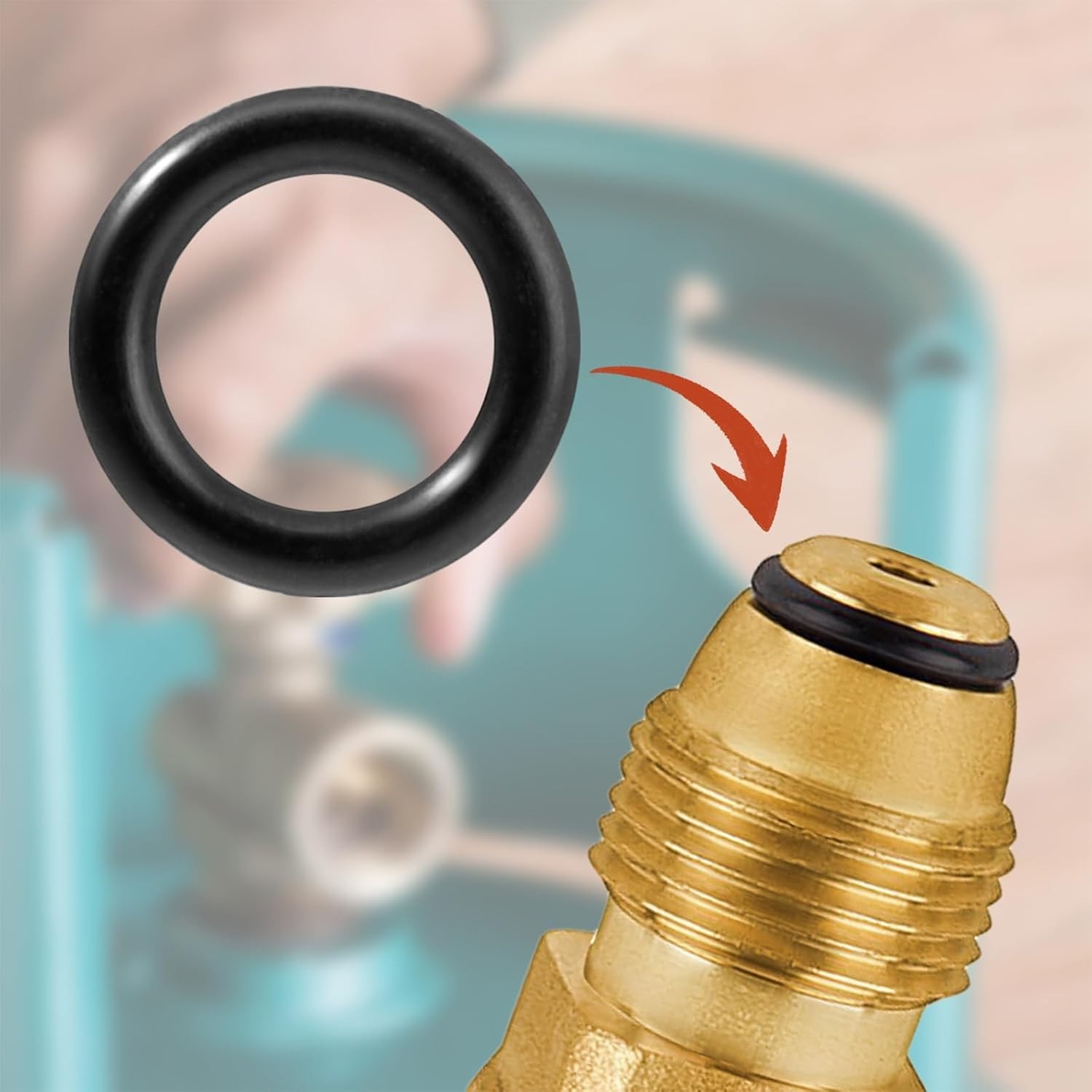30Pcs Propane O-Rings for Soft Nose POL Seal Fittings, Rubber Leak-Proof Sealing
