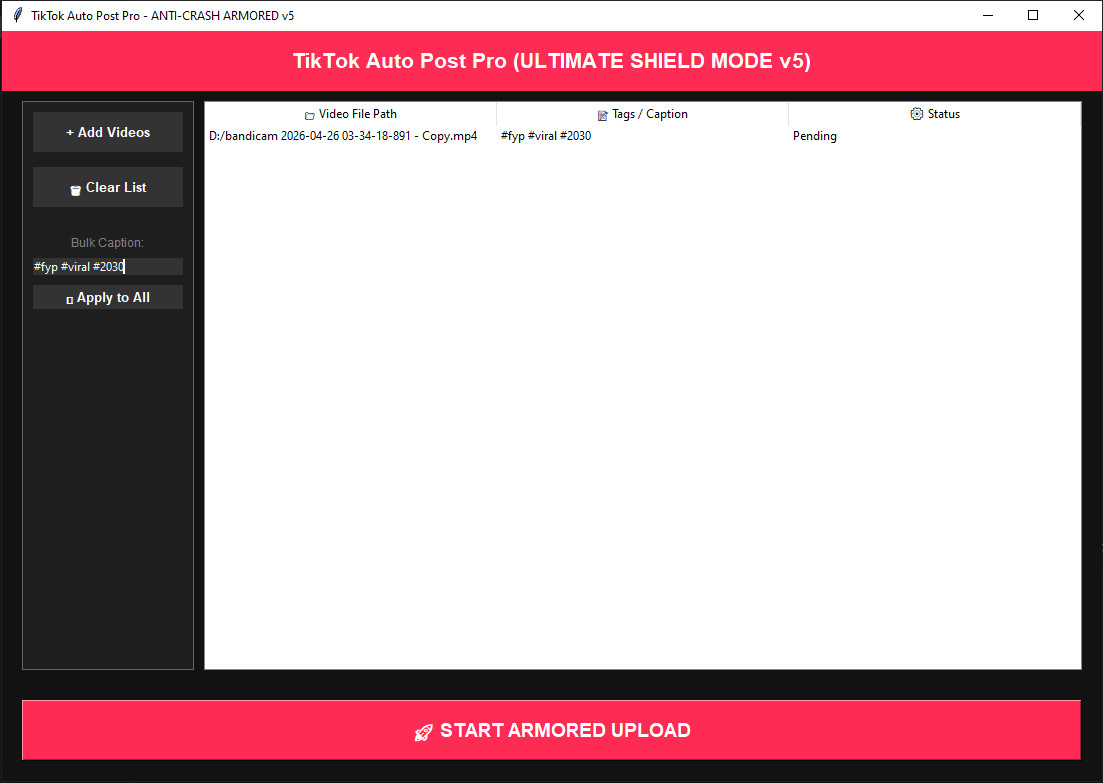 TikTok Software Bulk Post Tool for Marketing