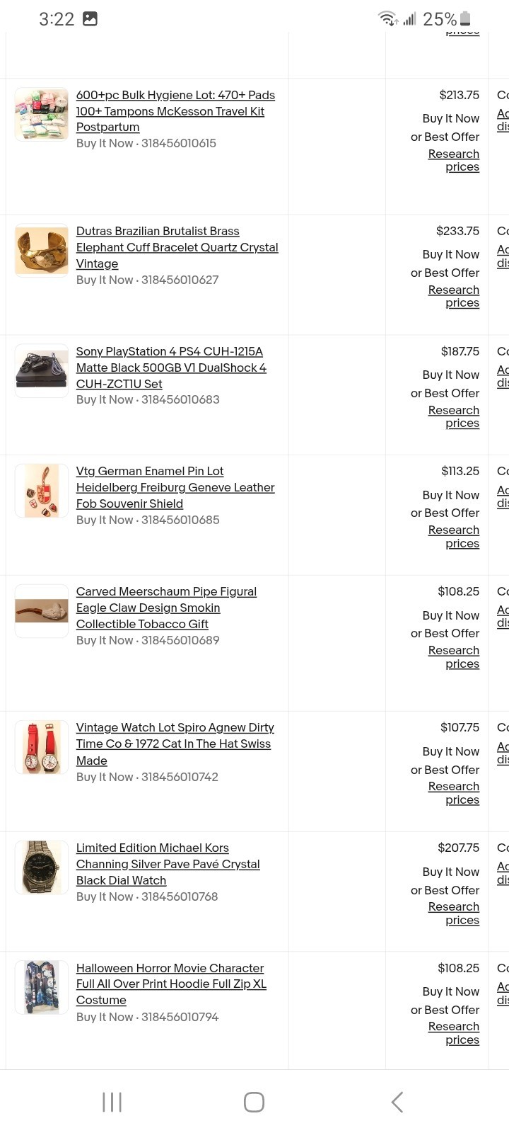eBay Store Inventory 2296 Vintage Knives Video Games Coins Token Books $100k+