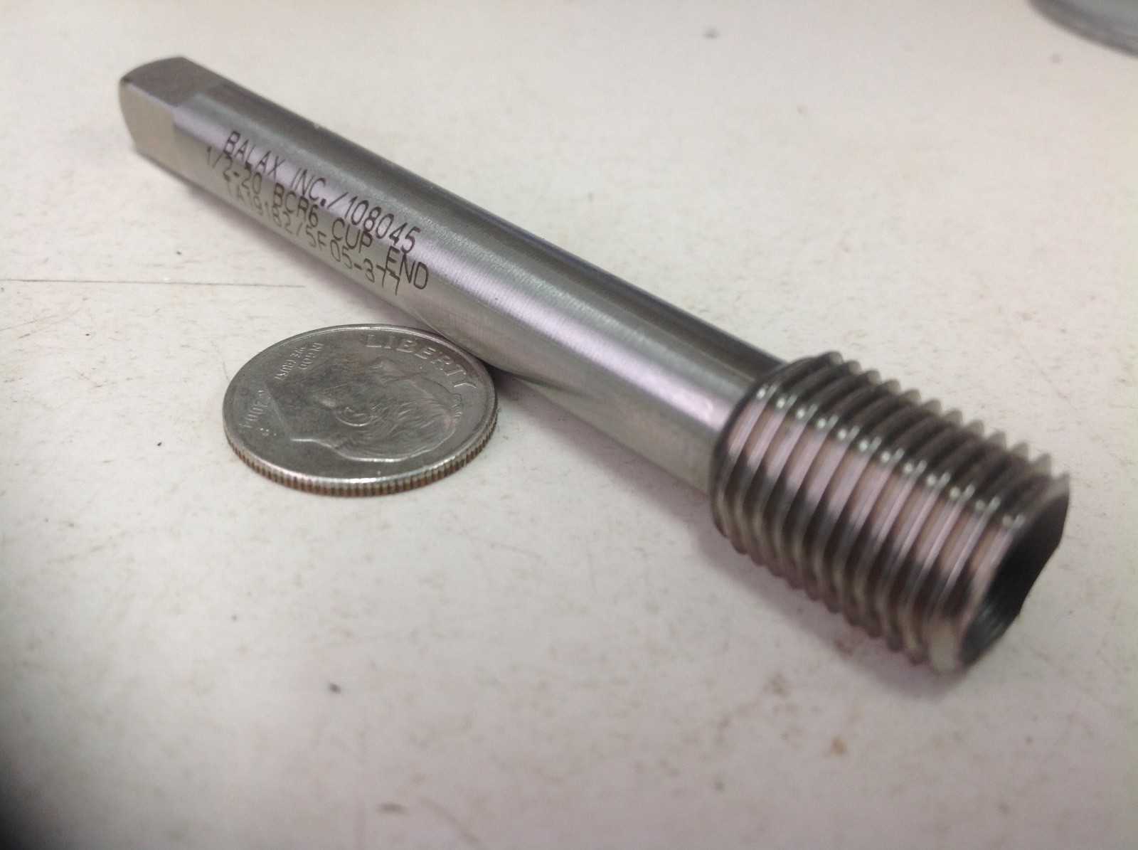 Balax inc 108045 1/2-20 1/2 20 tpi BCR6 cup end speciality forming tap threading