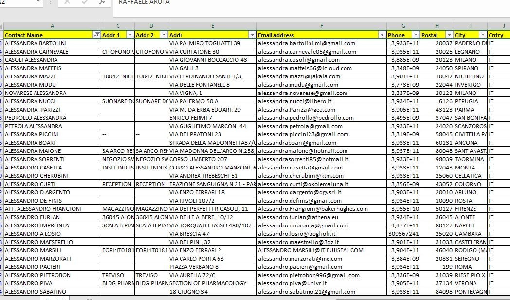 1 Million ITALY Customers Email Database B2C Contact leads (Digital Download)