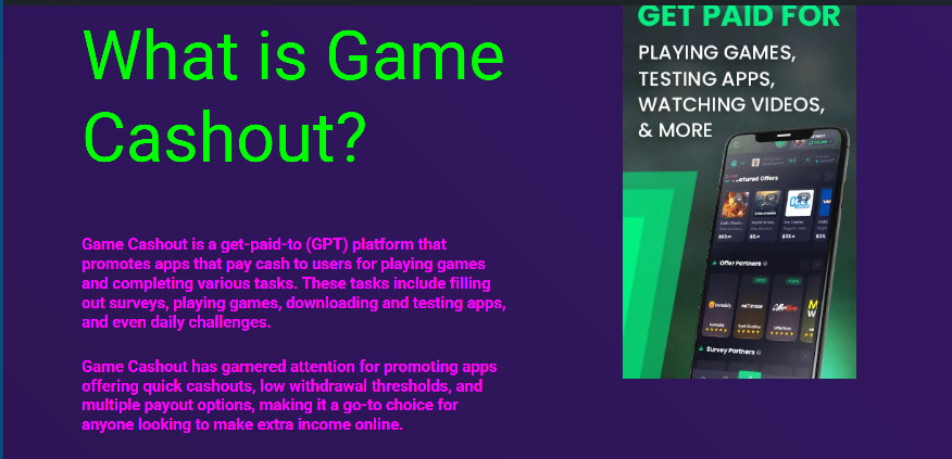 Game App & Survey Apps Promotion Website For Sale