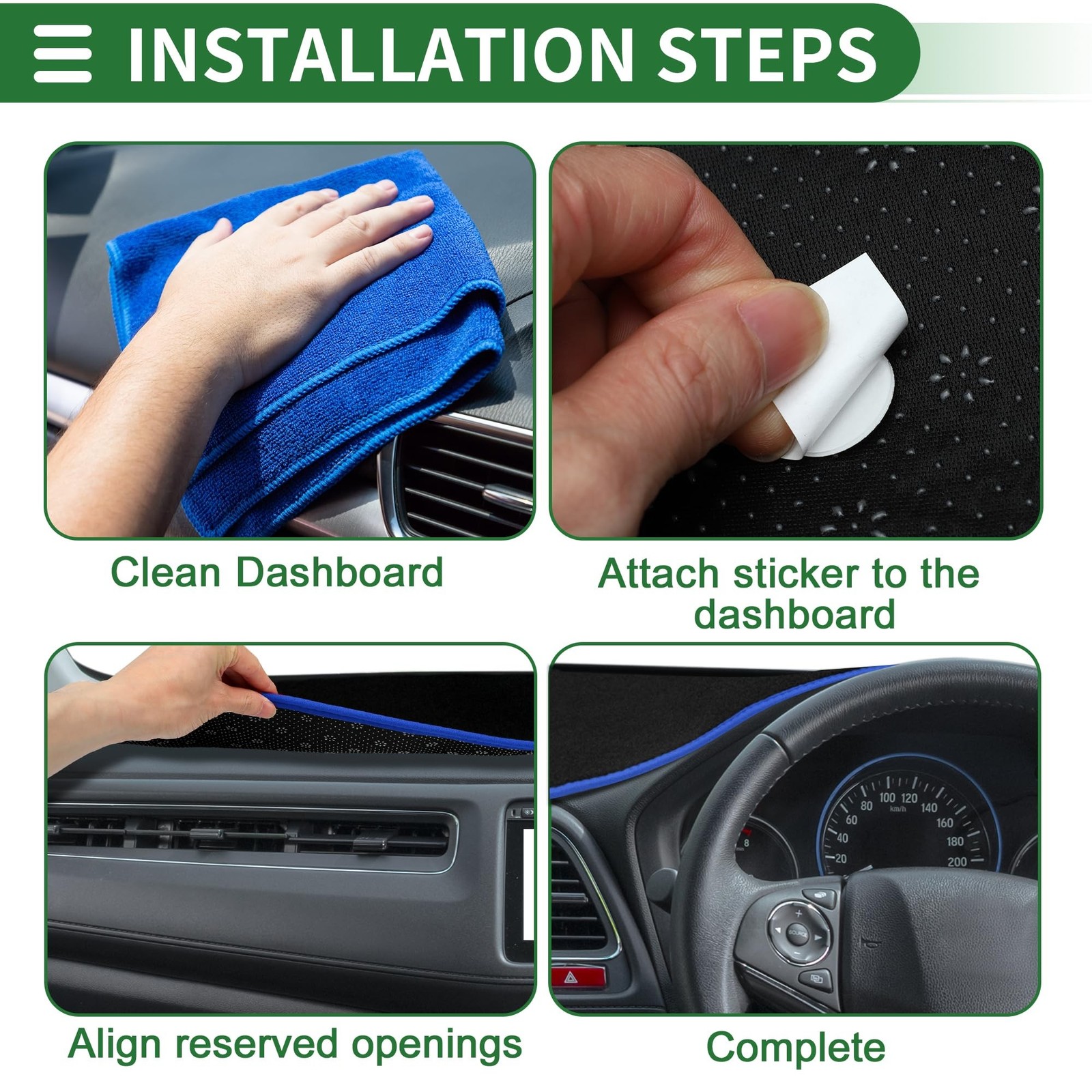 Motoforti Dash Cover, Non-Slip Dashboard Carpet Mat for Volkswagen Golf 4 MK4…