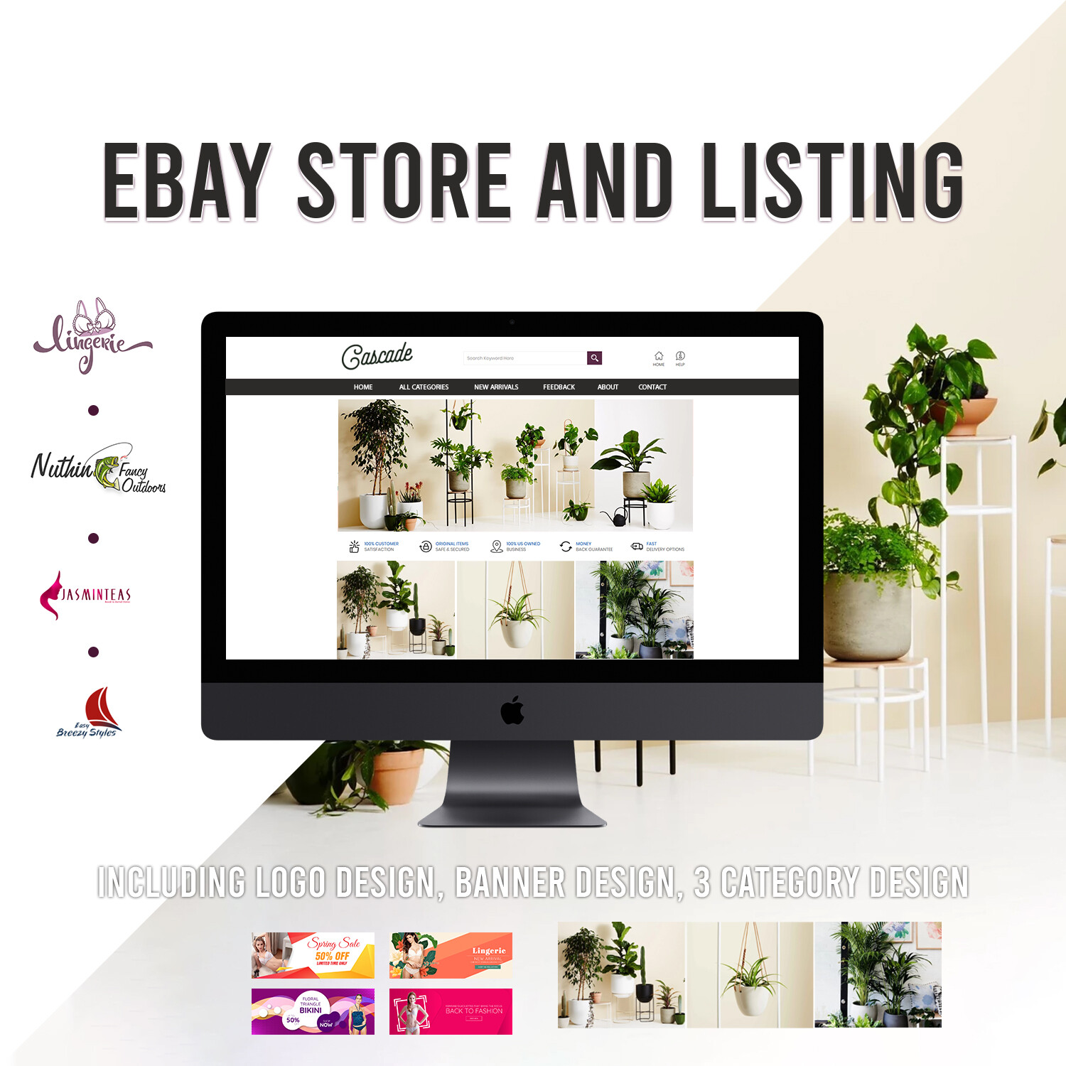 Ebay Store Design & Listing Template, Mask, Gloves theme 2020 FREE LOGO DESIGN
