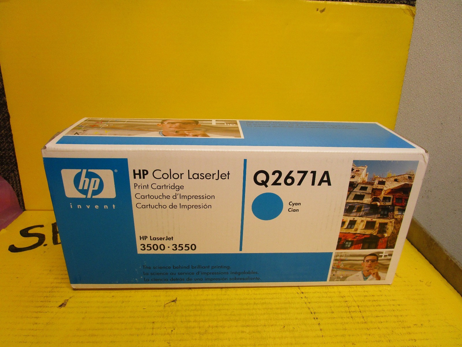 HP HEWLETT PACKARD COLOR LASERJET PRINT CARTRIDGE Q2671A CYAN 3500 3550 SEALED