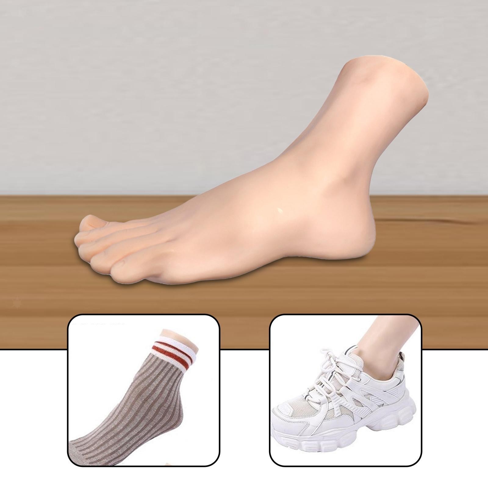 Female Foot Model Manikin Realistic Lifelike Left Sock Display Model for