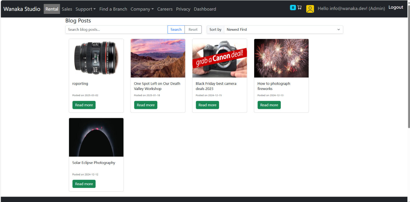 Equipment Rental Website Free hosting / Free Installation Setup
