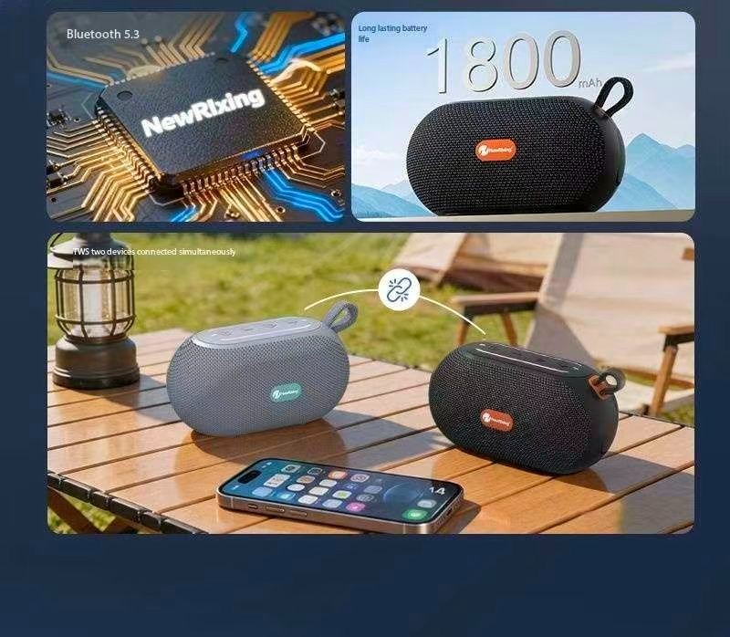 Waterproof Outdoor Wireless Bluetooth Mini Speaker with Extra Heavy Bass