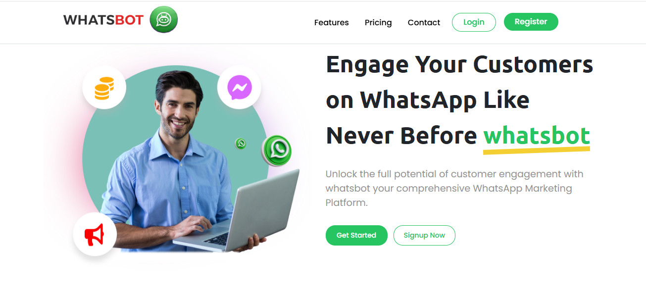 WhatsApp Marketing Platform with Bulk Sending campaigns and chat automation