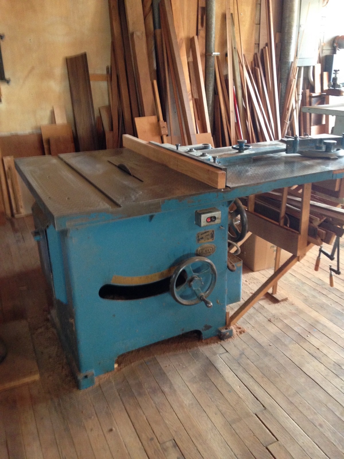 a woodworking shop contents- machines, models, patterns, hardware, veneers, etc.
