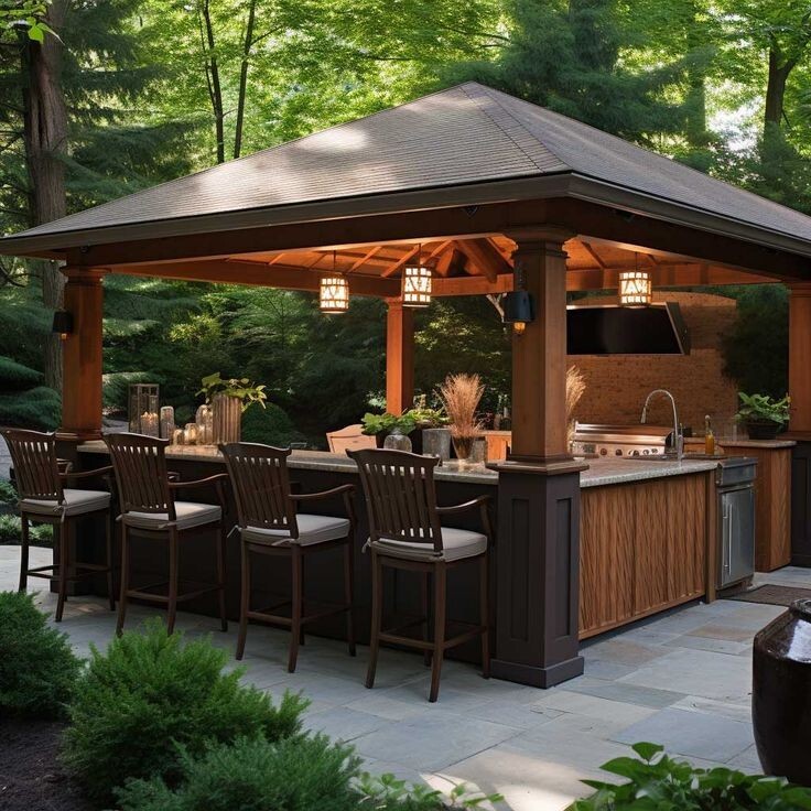 Outdoor living space, inviting and stylish, Beautiful pergolas designs,