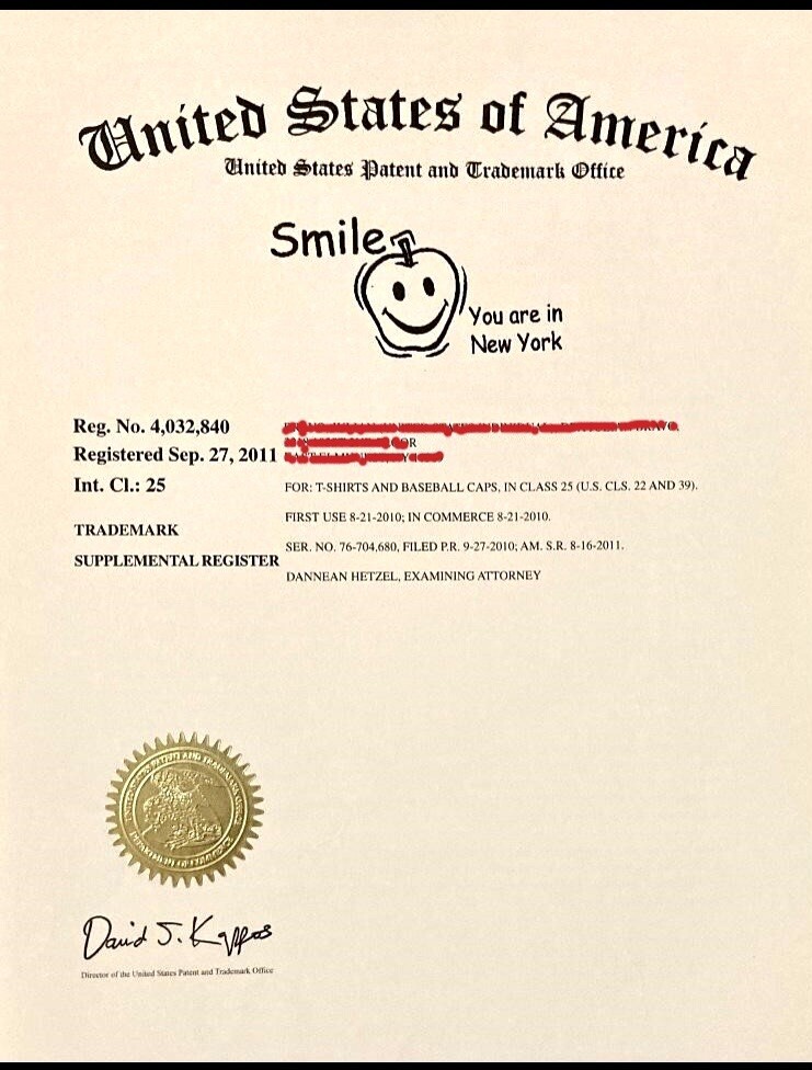 Smile You Are In New York Trademark For Sale
