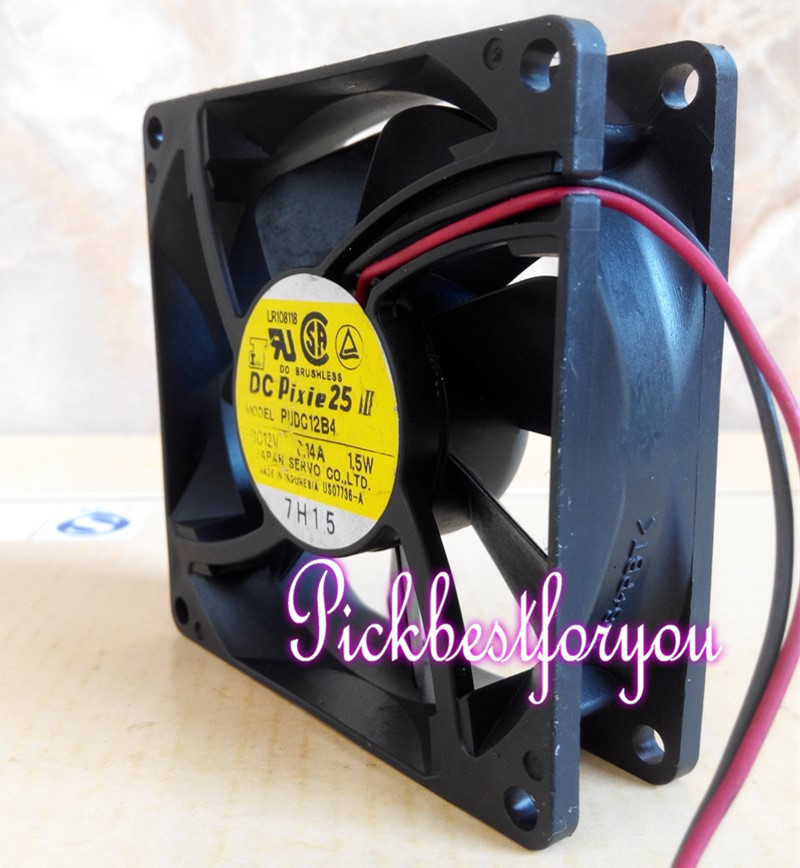 DC Pixie 25 PUDC12B4-901 8025 DC12V 1.5W double ball cooling fan #M48A QL