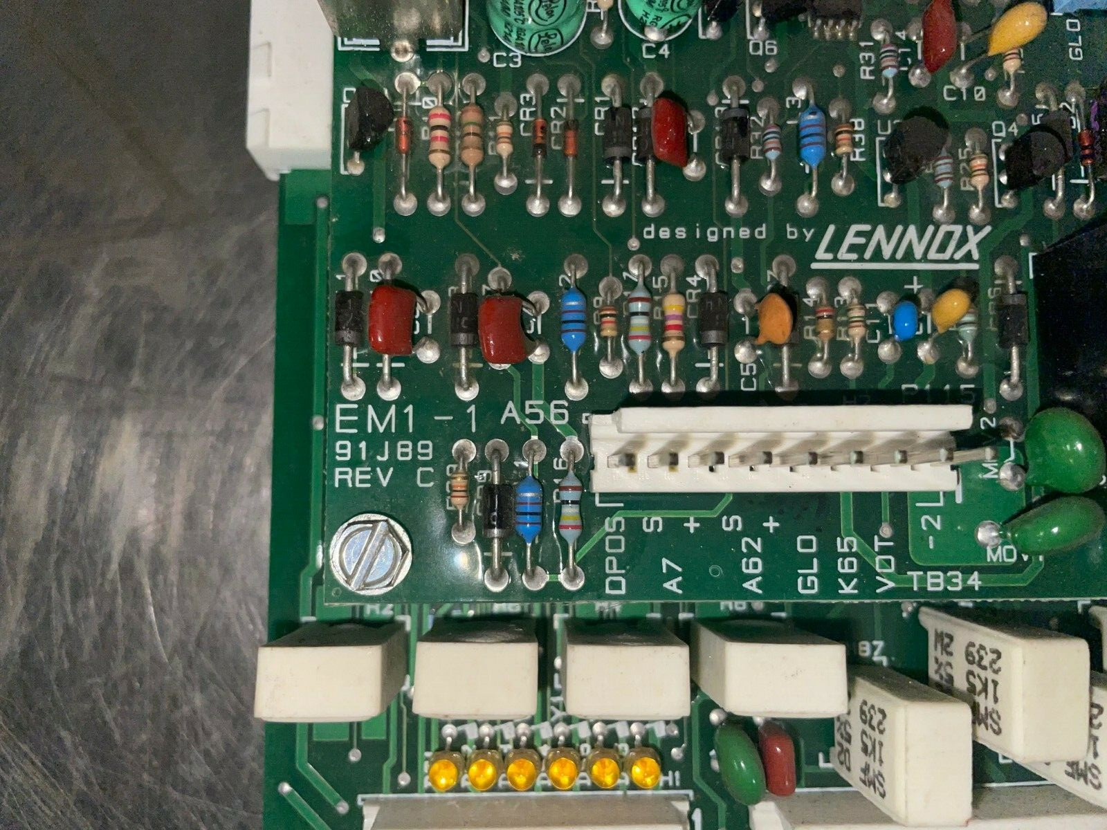 LENNOX CONTROL M1-6 REV C 34M52 CIRCUIT BOARD C1-3 AND EM1-1