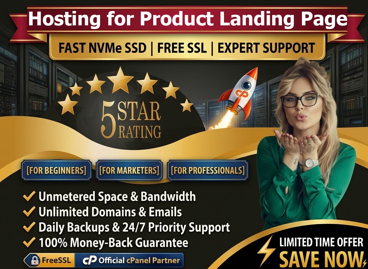 Hosting for Product Landing Page – 🚀 Unlimited SSD, SSL + Support | $14.99/Year