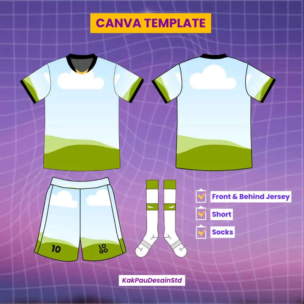 Bundle Editable Mockup Jersey Soccer Templates on Canva
