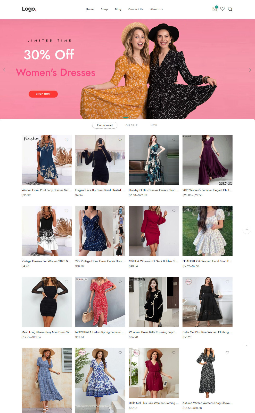 Dropshipping Website Business Affiliate Free Hosting + Products, Women Dresses