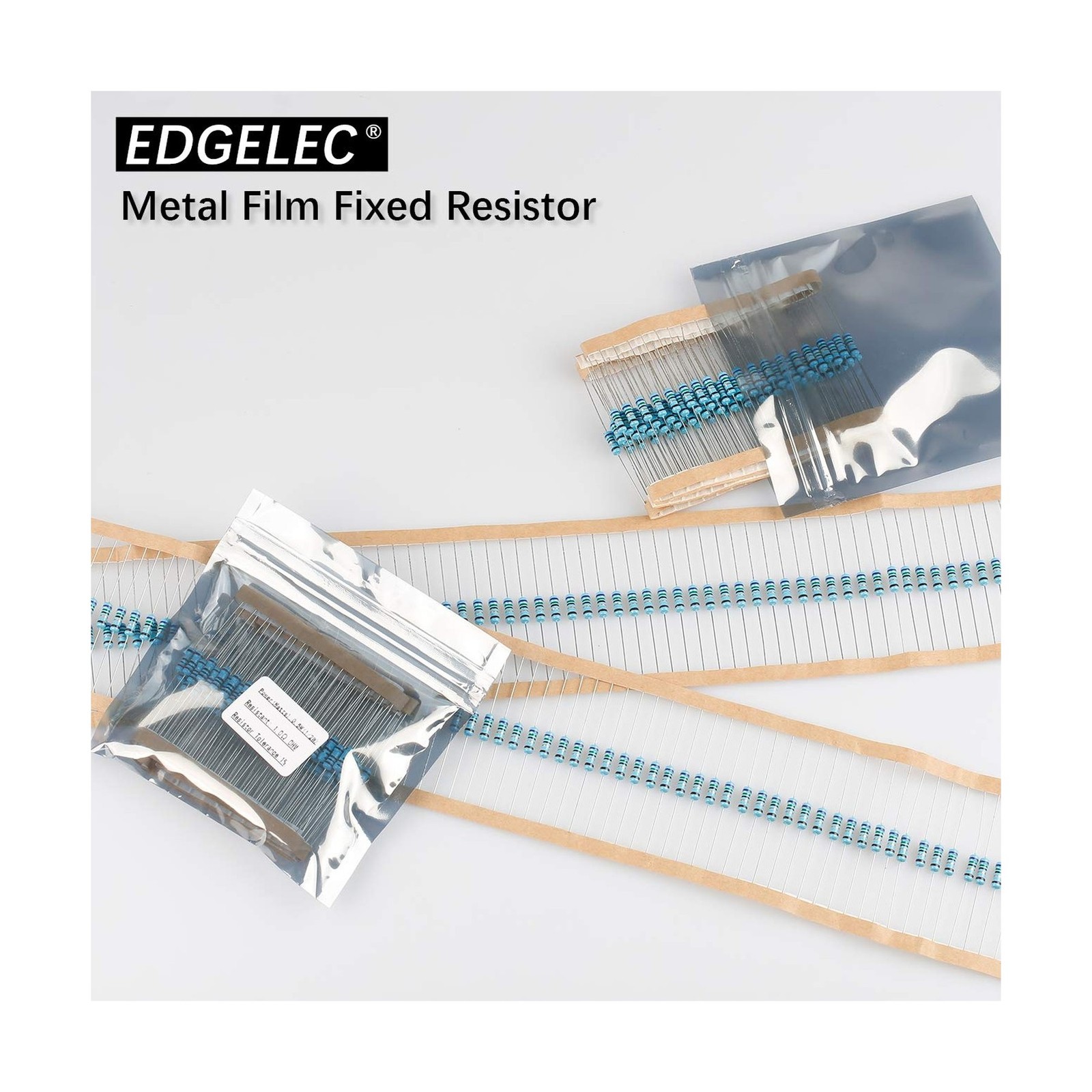 100pcs 4.7K ohm Resistor 1/4w (0.25 Watt) ±1% Tolerance Metal Film Fixed Re