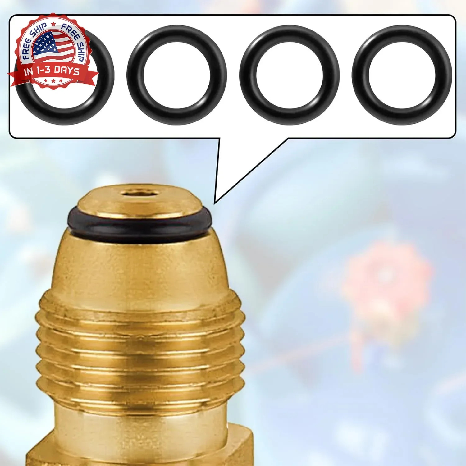 BOXOB 30pcs Propane O-Rings for Soft Nose POL Seal Fittings, Rubber Leak-Proof S