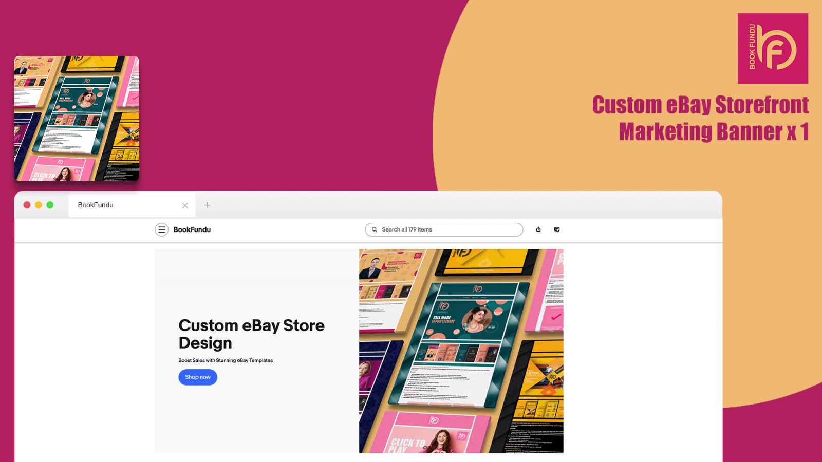 Dark Glam eBay Store Design & Listing Template | Chic & Fully Responsive – 2025