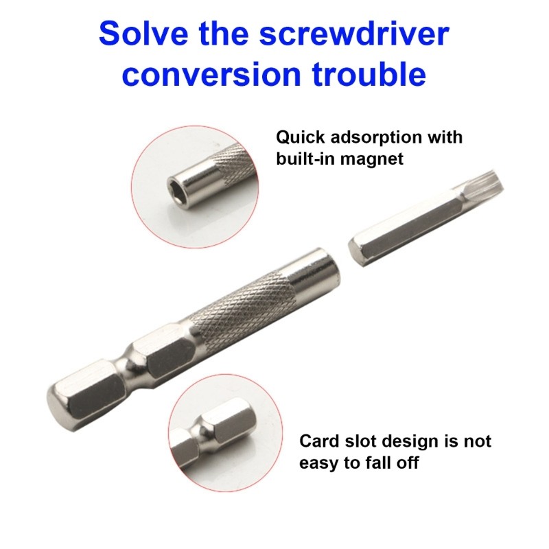 Practical Bit Adapters 1/4Inch to 4mm Converter for Easy Tool Compatibility 6PCS