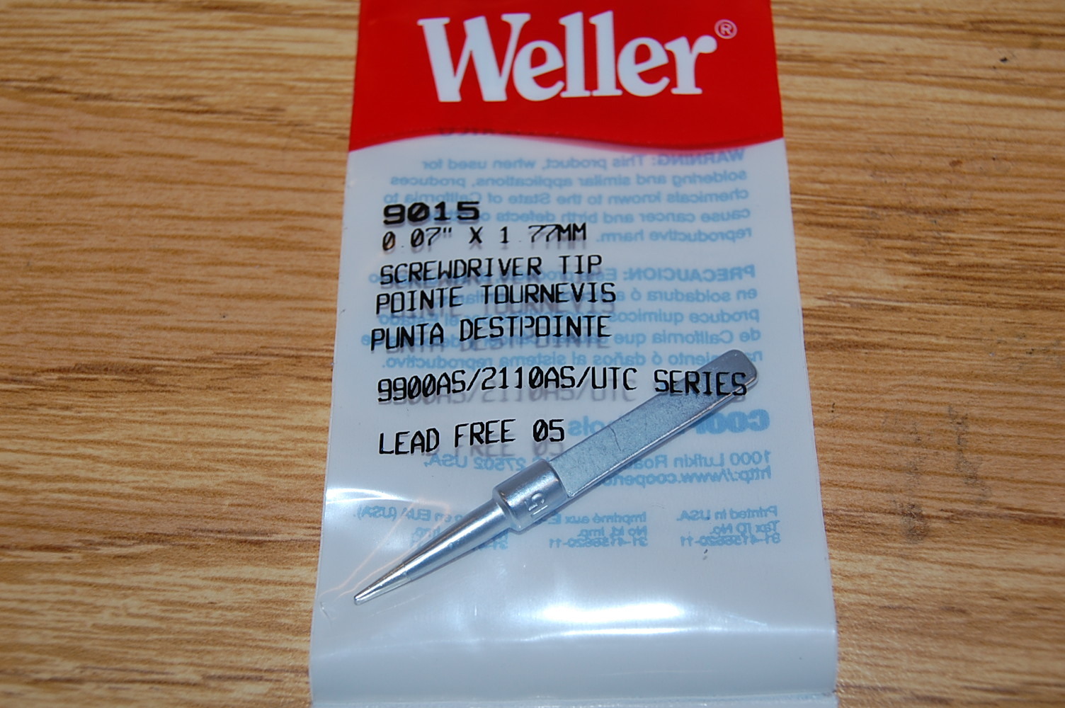 Weller 9015 Tip 0.07″ x 1.77 mm Point Screwdriver Soldering Lead Free