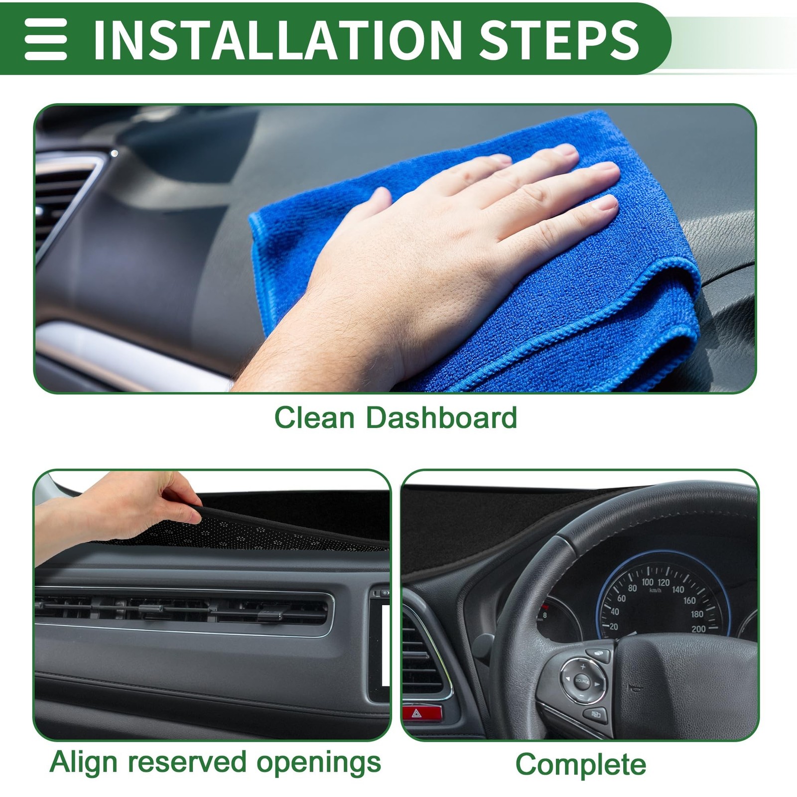 Motoforti Dash Cover, Non-Slip Dashboard Carpet Mat for Honda Accord 2022-202…