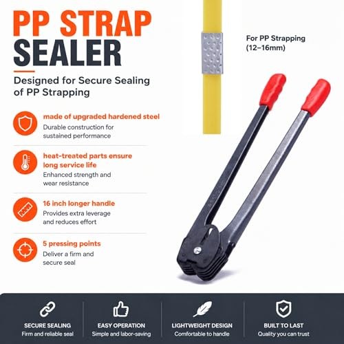 All-in-One Poly Strapping Kit 1/2″ x 3200′ Banding Tensioner Sealer 100 Seals