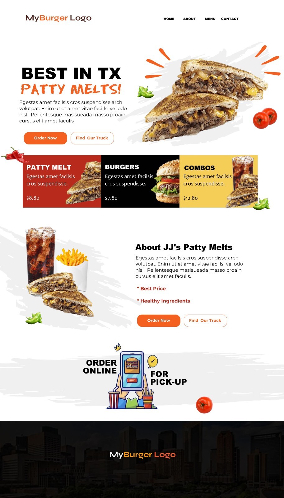 Custom WordPress Website – Pizza site, Burger/Taco site, Restaurant site, Bakery