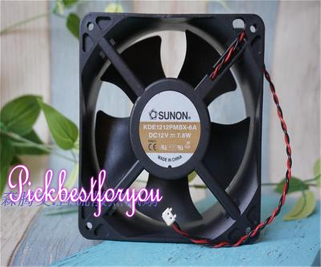 SUNON KDE1212PMBX-6A fan 120*120*38mm 12CM 12V 7.6W 2pin #MG10 QL