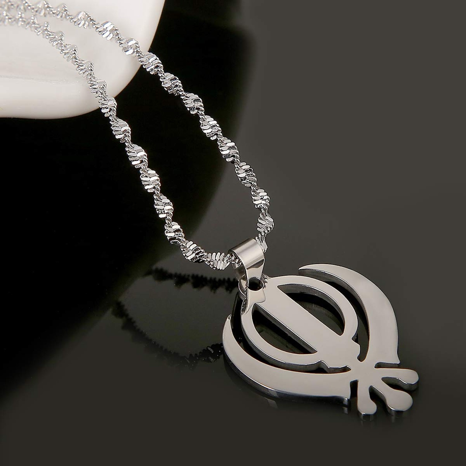 Sikhism Necklace Pendant Sikh Khanda Jewelry Gold Color Sikhs Necklaces Relig…