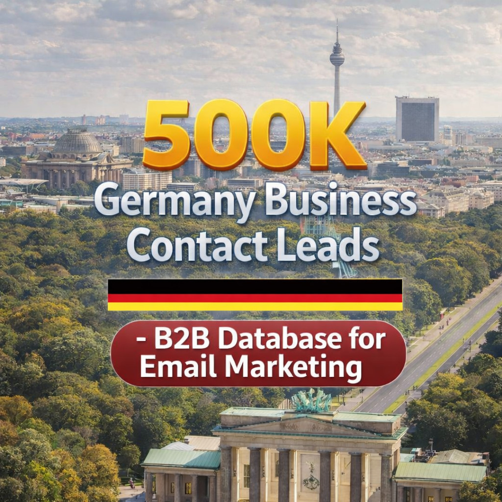 500K Germany Business Email Database | B2B Contact leads list (Digital Download)