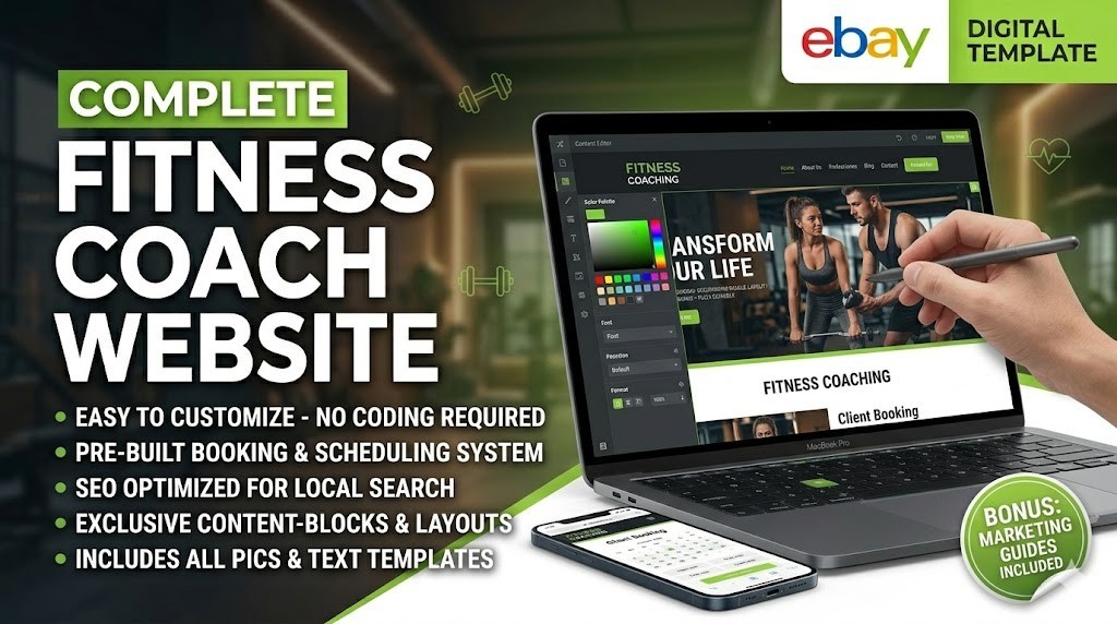 Turnkey Fitness Coach Website | Fully Built Personal Trainer Business & Booking