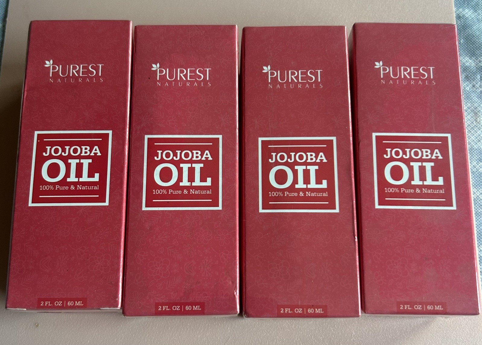 Purest Naturals Jojoba Oil – (4) 2-oz fl oz. – Makeup Remover – Massage Oil etc