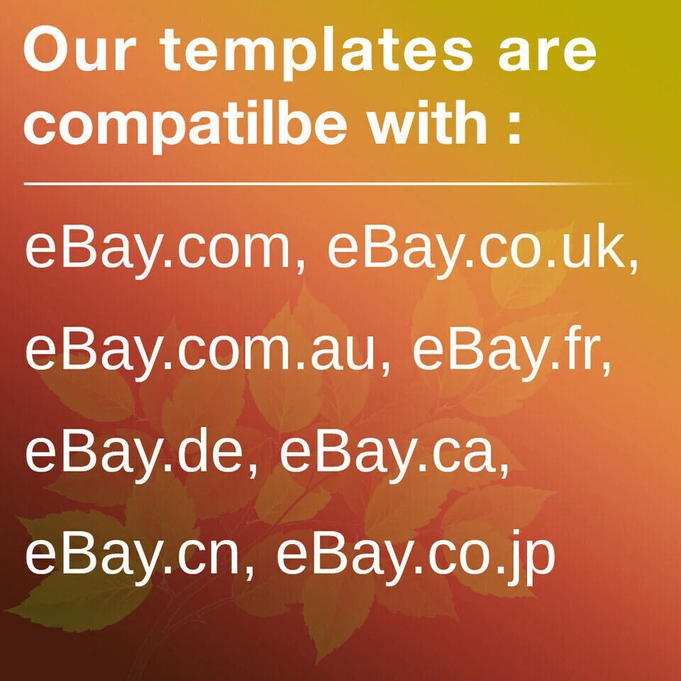 Professional eBay Templates Mobile Responsive eBay Listing Auction Template 2026