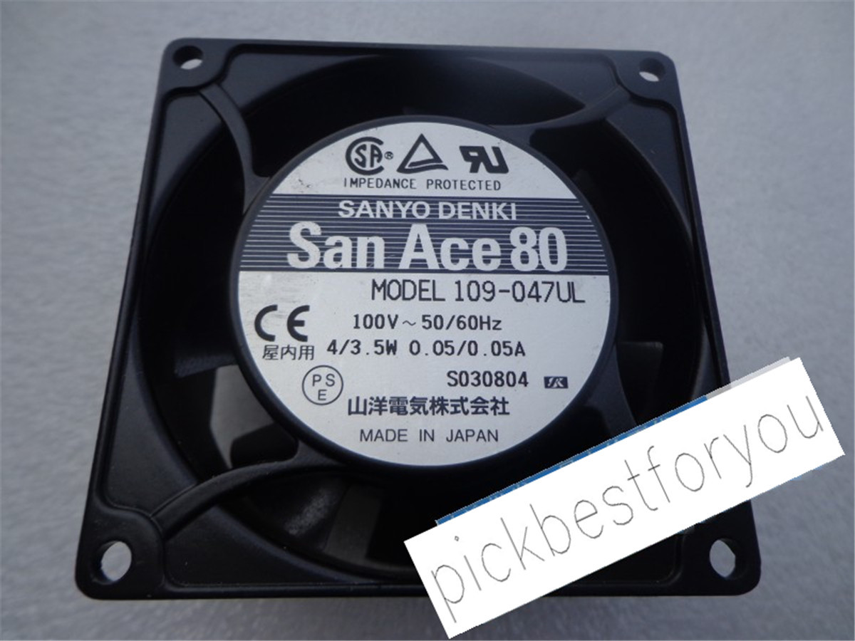 SANYO 109-047UL AC100V 80*80*42MM cooling fan #M62A QL