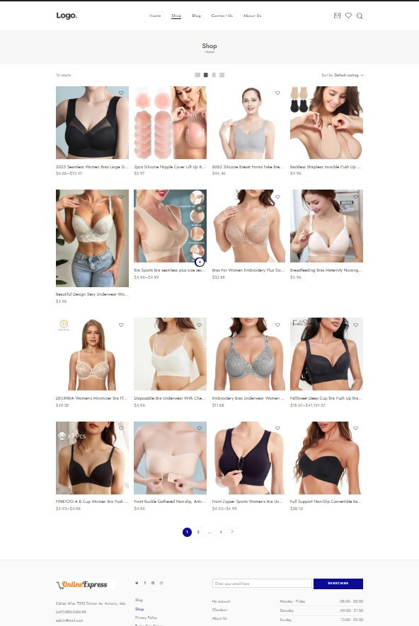Dropshipping Website Business Affiliate Free Hosting + Products, Women Bras