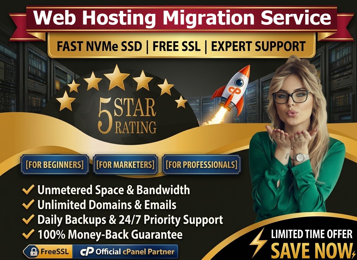 Web Hosting Migration Service – ⚡ Fast Transfer, Unlimited + Support – $14.99/Yr