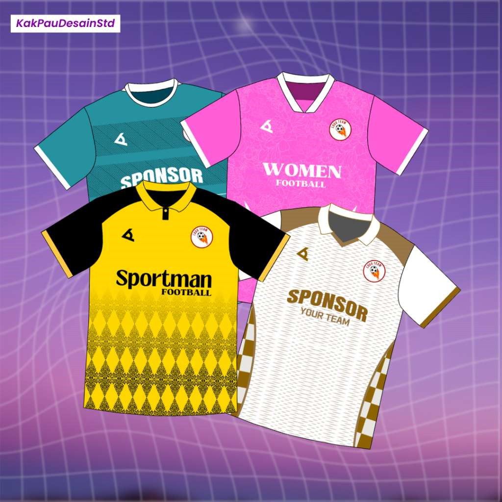 Bundle Editable Mockup Jersey Soccer Templates on Canva