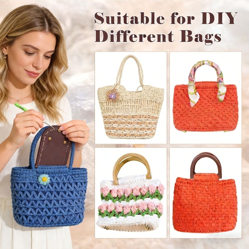 Crafting Supplies For Handmade Bags 8 Grips 4 PU Bases 2 Crochet equipment
