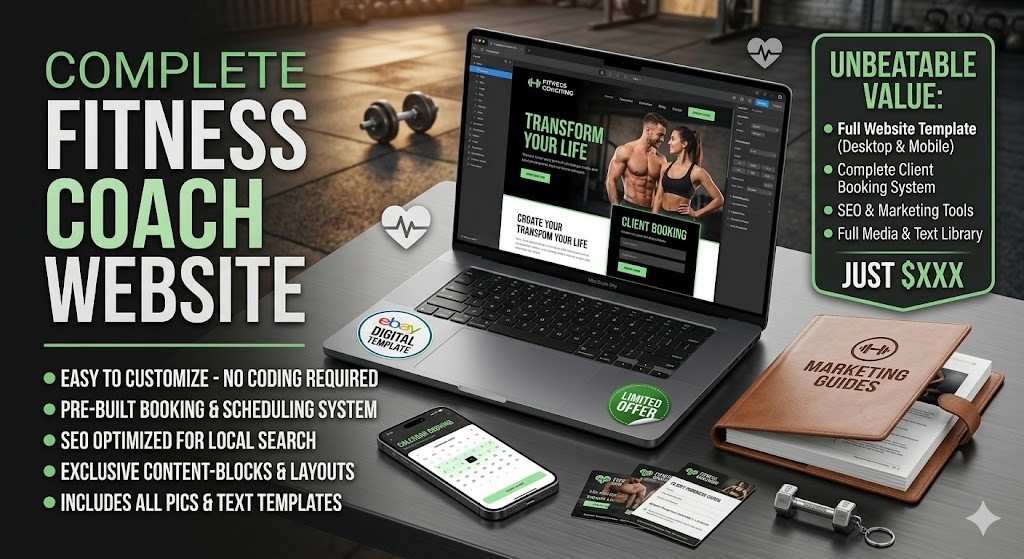 Turnkey Fitness Coach Website | Fully Built Personal Trainer Business & Booking