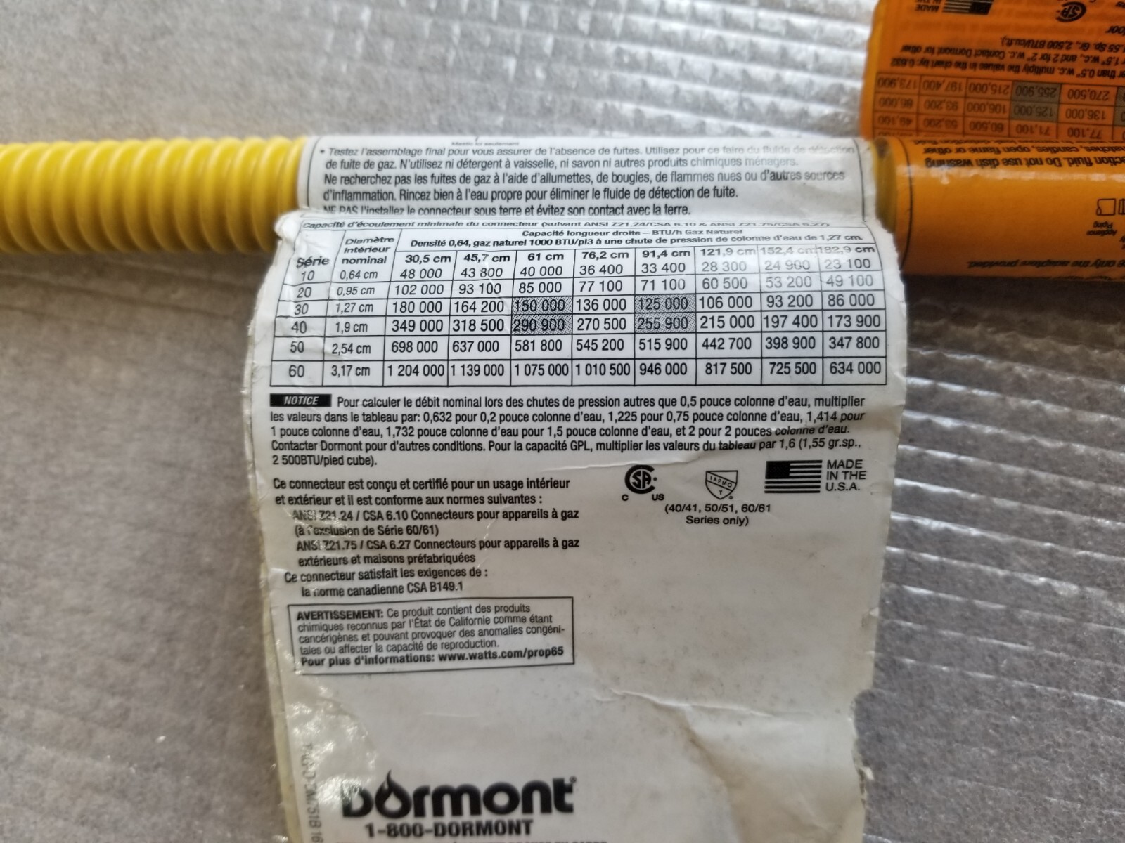 Dormont 1/2 Od X 48 Gas Connect 20C-3132-48B Dormont 20C-3132-48B 662447099278