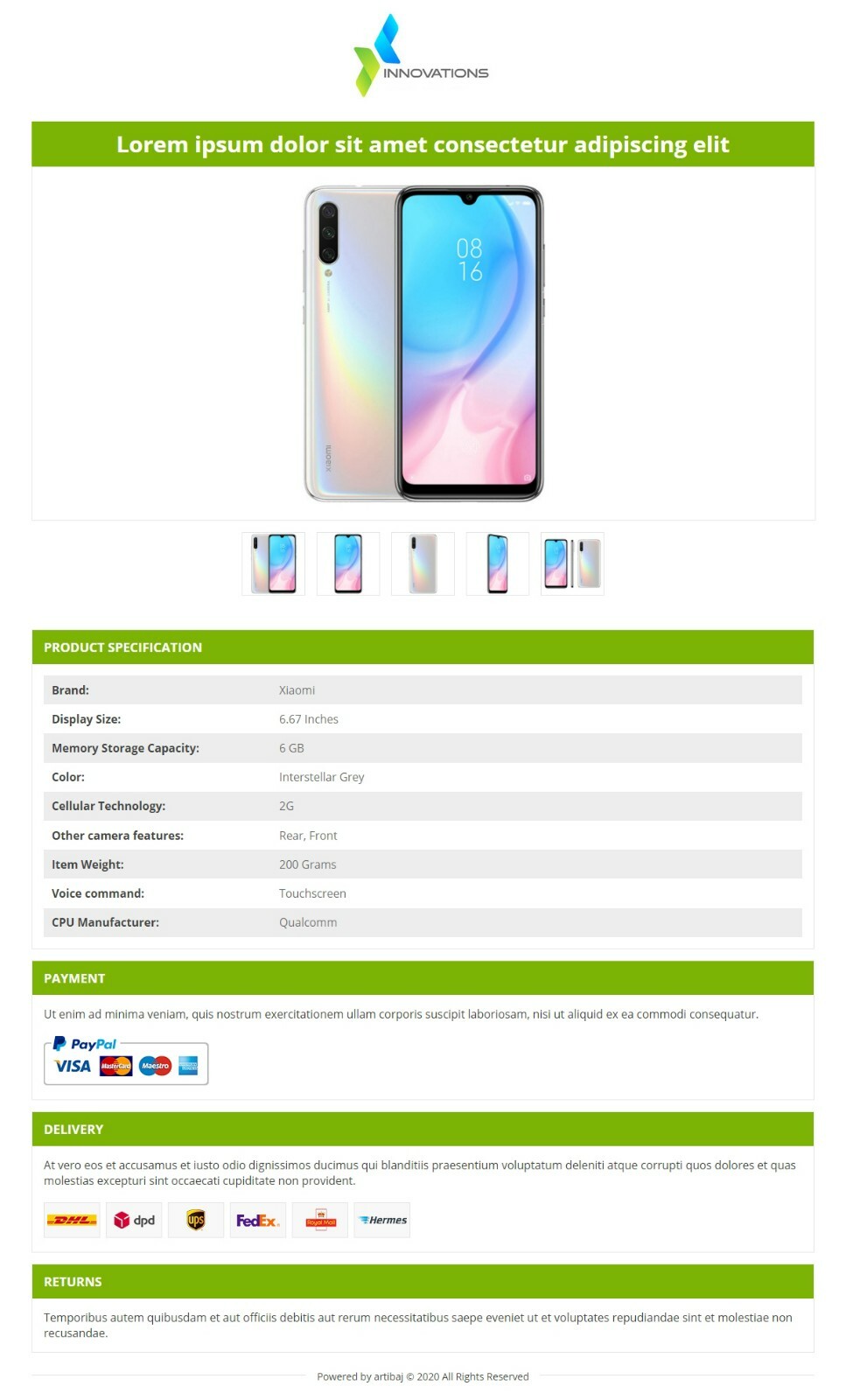 eBay Template/Auction Template Responsive 2020 [tagbot, baselinker]