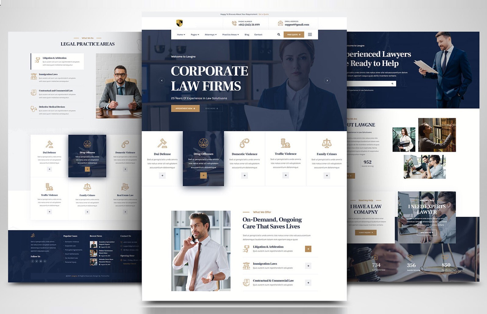 Lawyers, Law, Attorney, Justice & Tax Website Professional Responsive Website