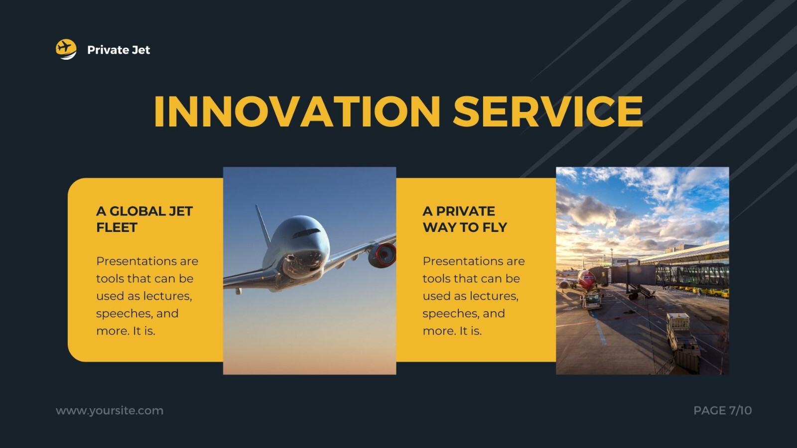 Website Landing Pages For Private Jet Template Flight Ticket Booking