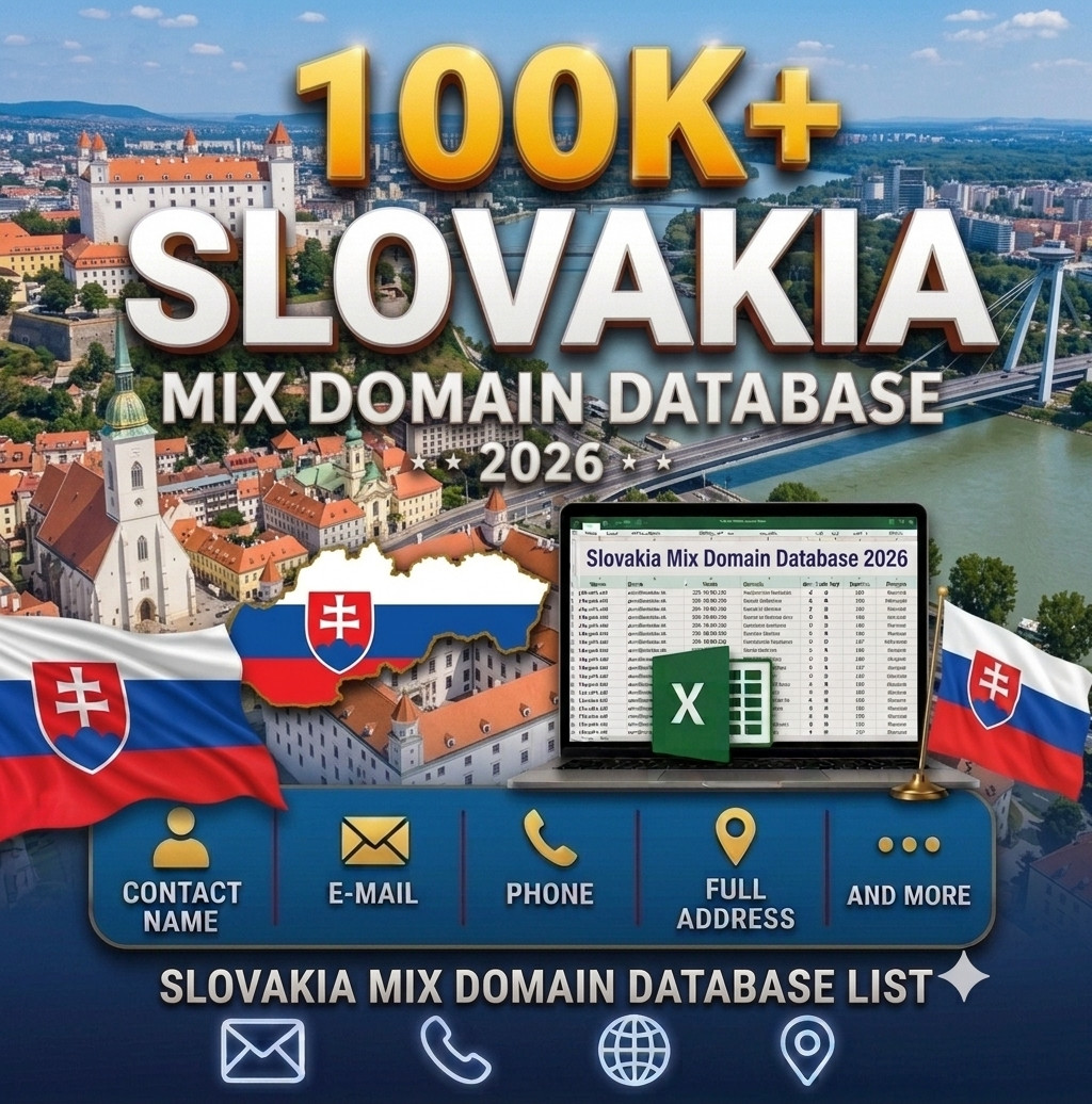 100k SLOVAKIA Email Database list 2026 | Contact Leads (Excel file)