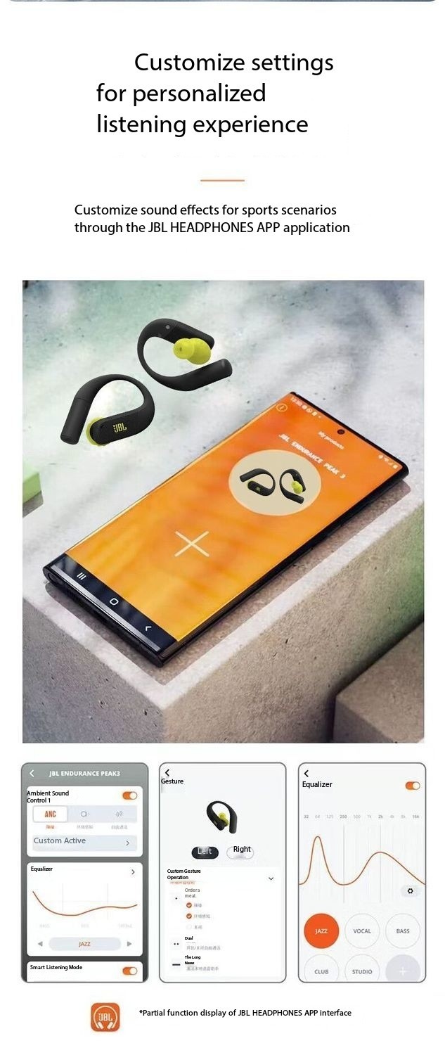 JBL Endurance Peak 4 Wireless Bluetooth Earphones with Active Noise Cancellation