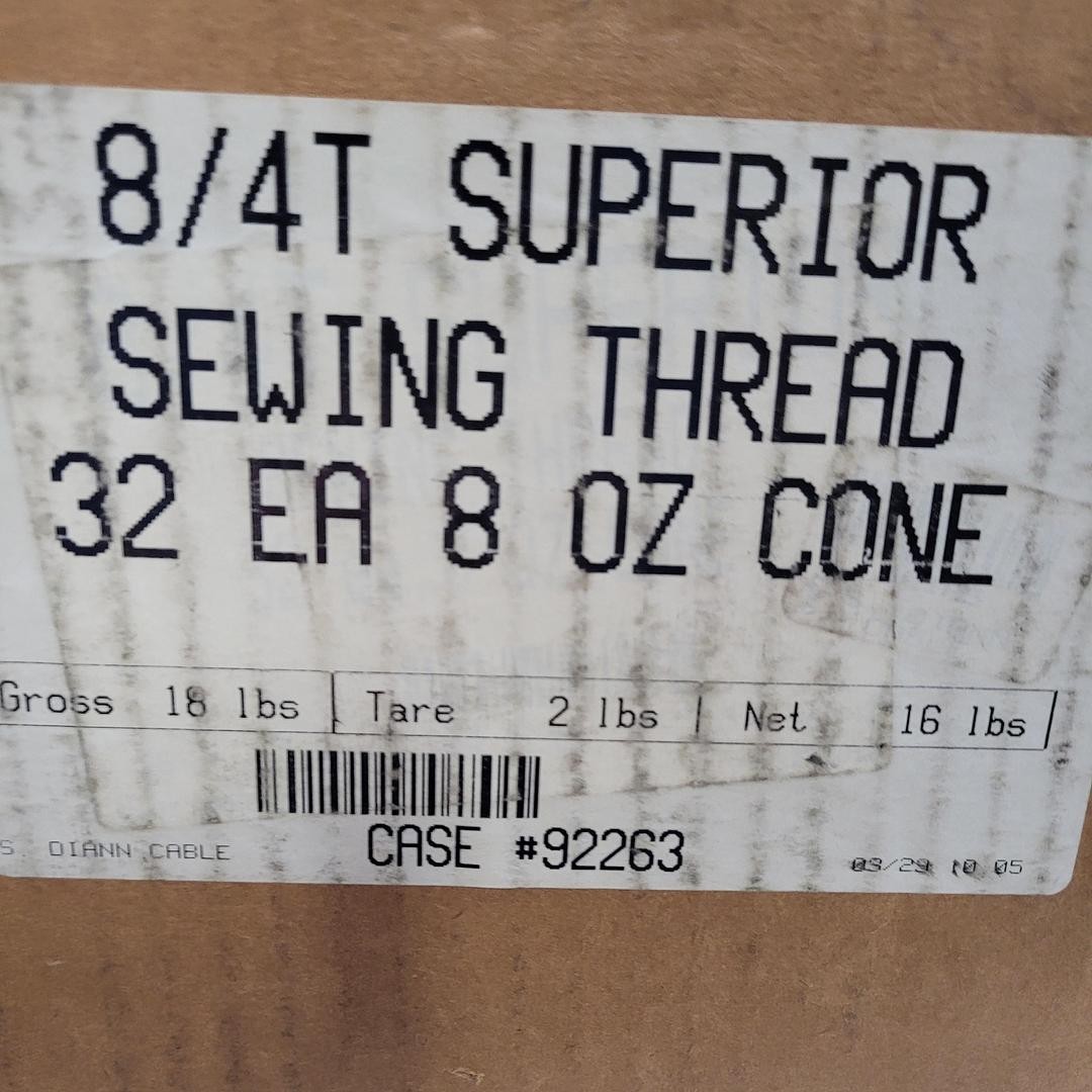 8/4T superior sewing thread 32 cones (8 oz. / cone)