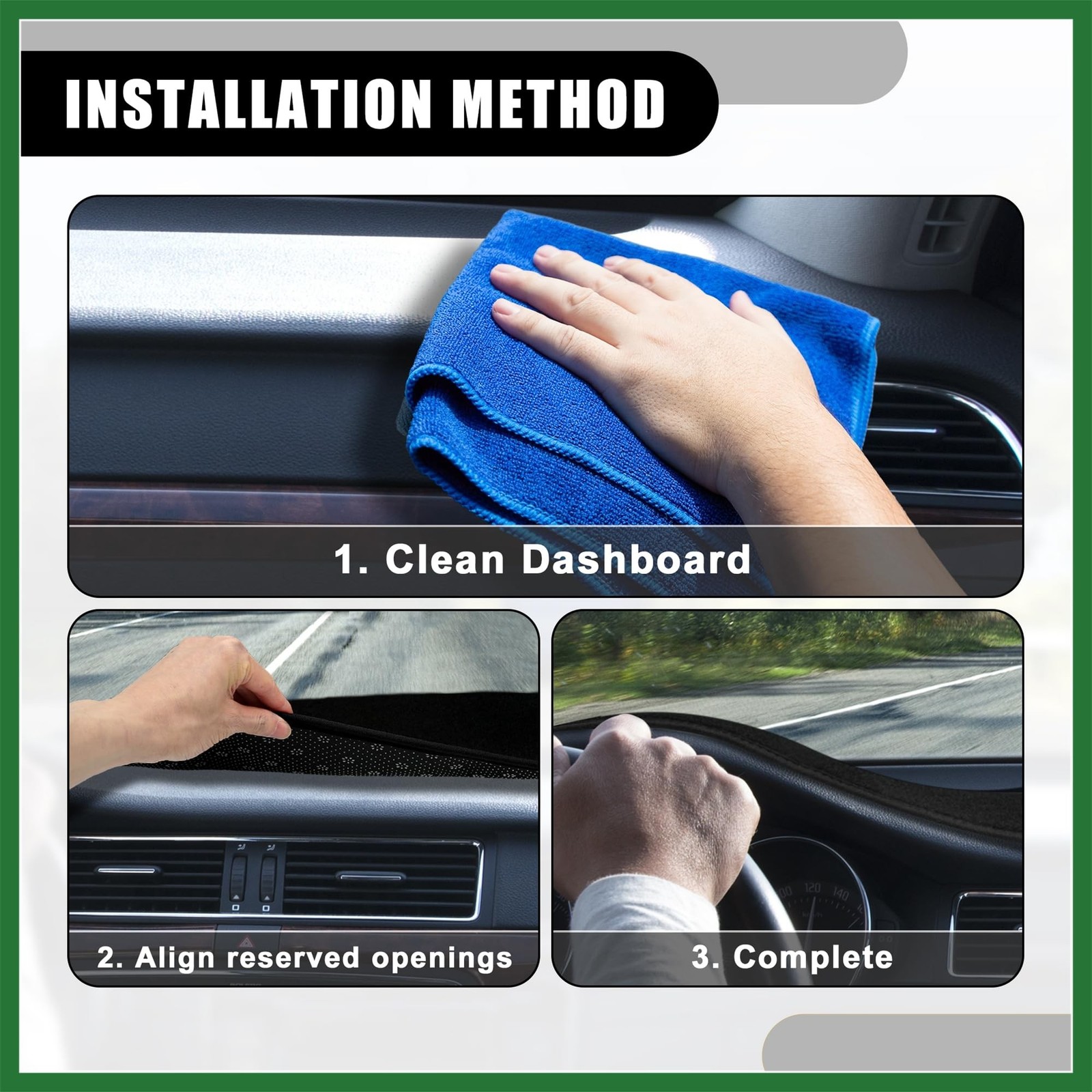 Motoforti Dash Cover – Car Center Console Non-Slip Dash Board Mat – for Mitsu…