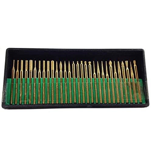 Diamond Drill Bit Burr Set Titanium Coated Bur Including 1mm 2mm 3mm Compatible